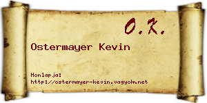 Ostermayer Kevin névjegykártya