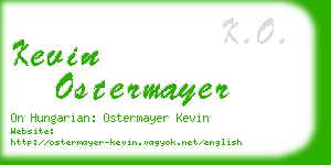 kevin ostermayer business card